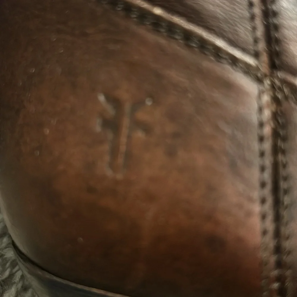 Frye Jackie Women's 6.5 B Tall Riding Boots Brown Brass Frye Button 76575 - Picture 8 of 12